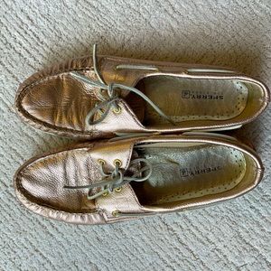 Women’s Metalic Sperry’s Rose Gold- Size 12